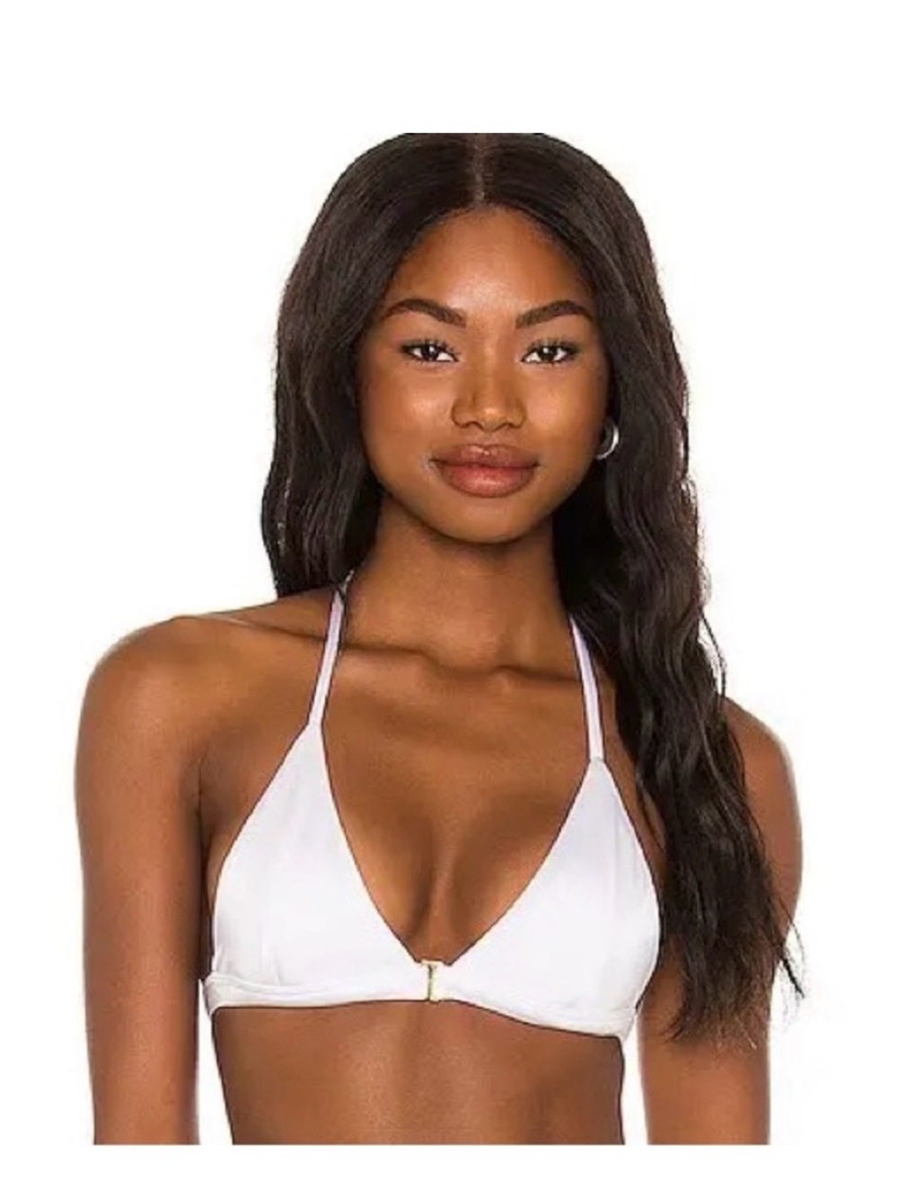 Revolve Joues de Sable White Triangle Bikini Top - Women Swim